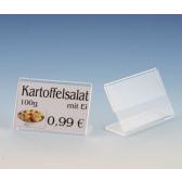 L-Aufsteller transparent